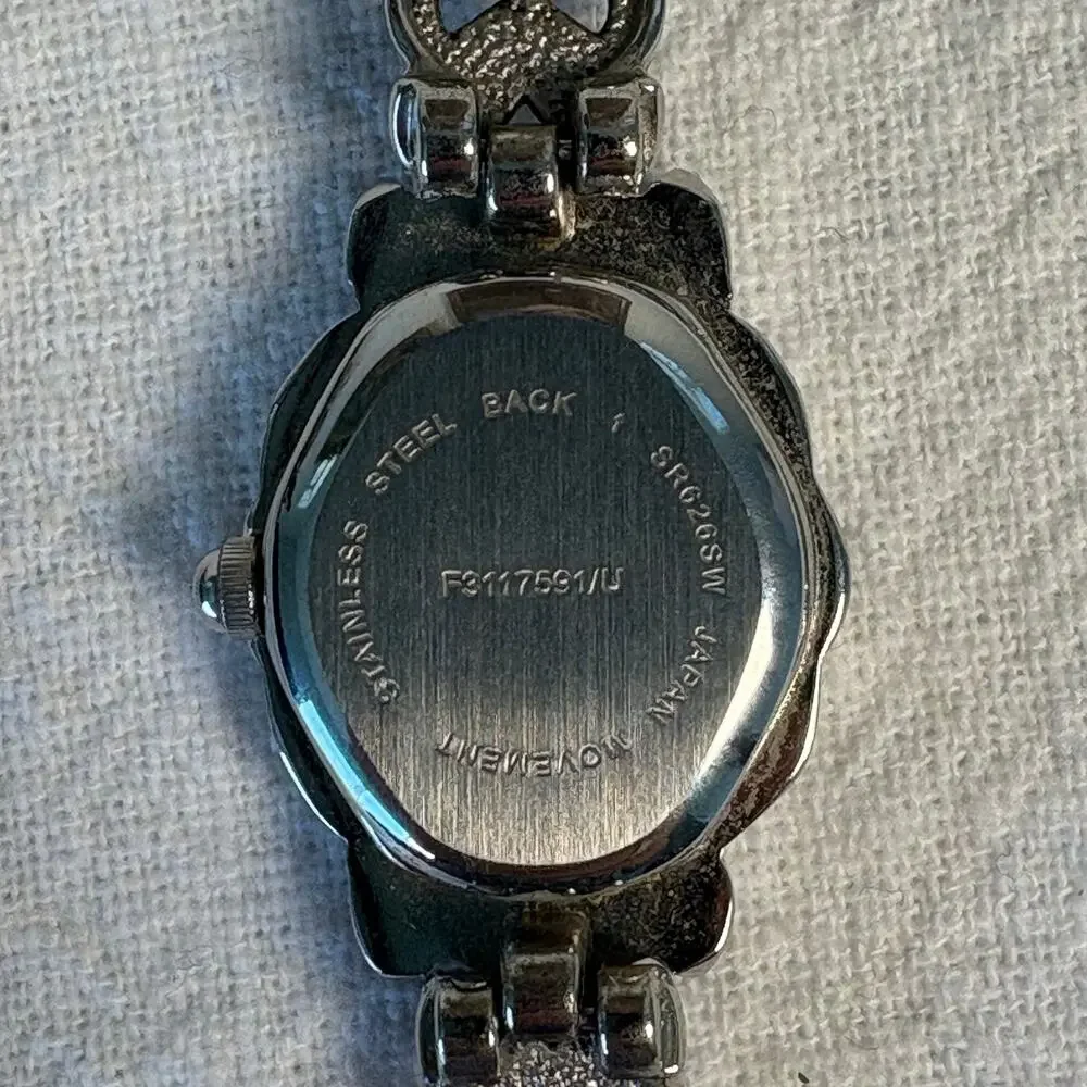 Vintage Avon Marcasite Bracelet Watch Art Deco Revival Silver Tone Quartz